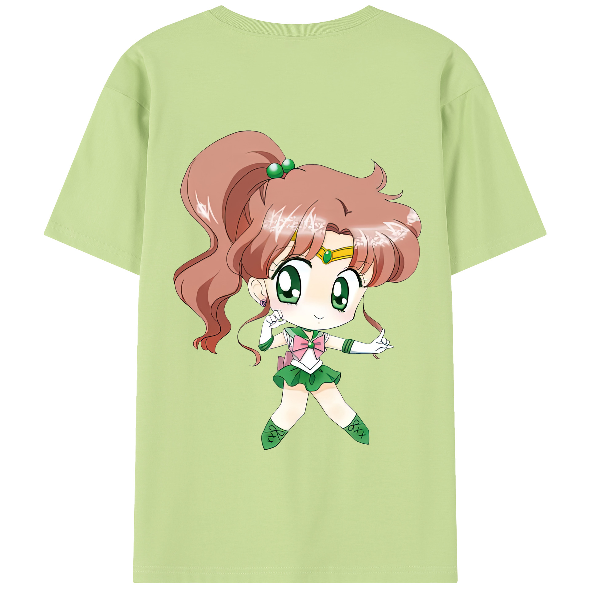 （画像用） 美少女戦士セーラームーン 木野 まこと きの まこと Sailor Moon Kino Makoto （セーラージュピター；Sailor Jupiter） 綿100％半袖Tシャツ（背面プリント）